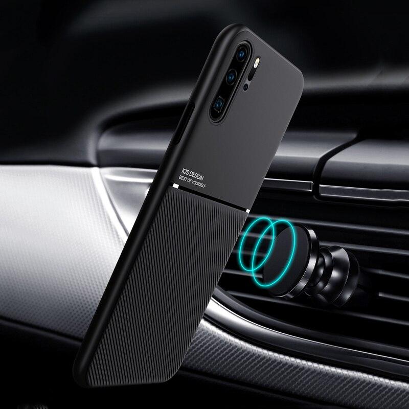 Lederen magnetische hoes voor Huawei P30 Pro Lite P20 P40 Honor 20 10 8X 10X Lite P30Pro P30Lite P20Lite Ingebouwde metalen plaatcovers
