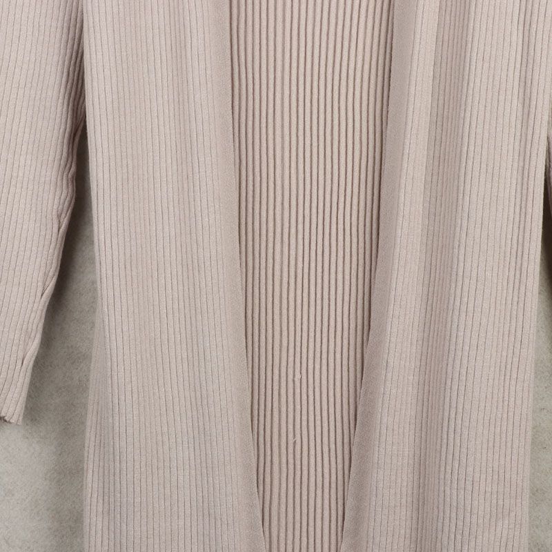 House Spring Export European and American Women's Clothing Long Sleeves Knitting Cardigan Female Long Loose Slim Looking Versatile Sweater Coat