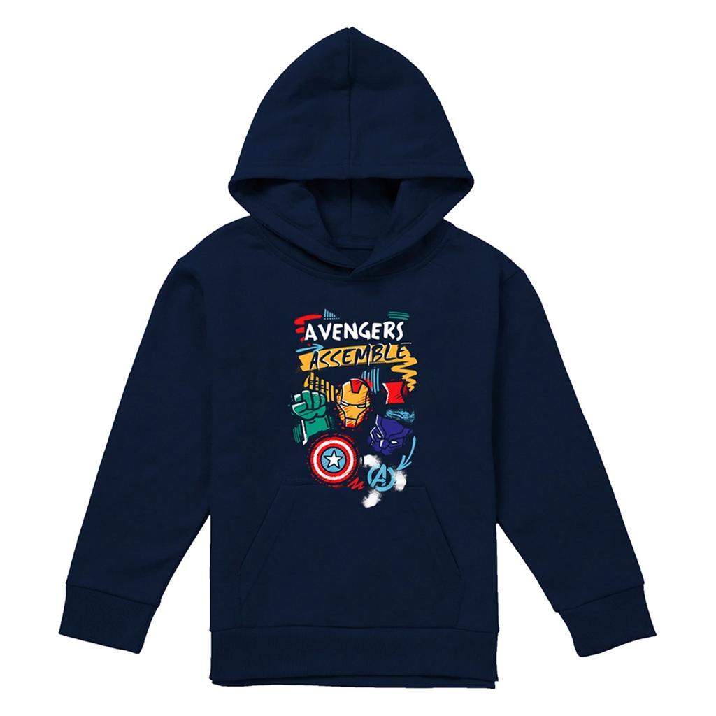 Avengers Assemble Childrens/Kids Superhero Trio Pullover Hoodie