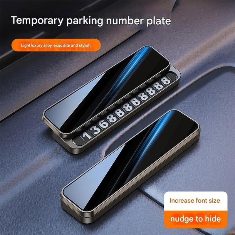 Accessorio Auto Adesivo Targa Parcheggio Temporaneo per Auto Cruscotto Auto Targa Numero di Telefono Targa Nascondi Numero di Telefono