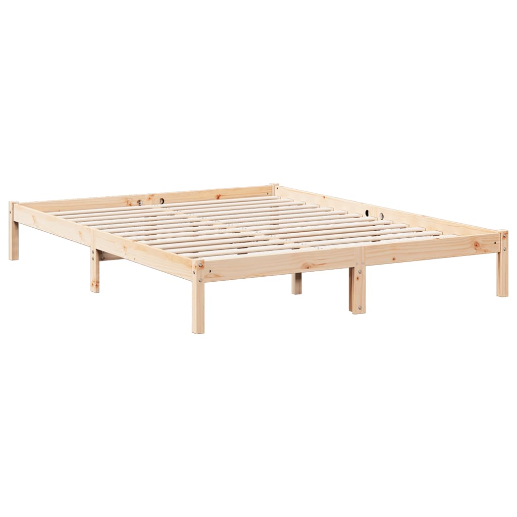 Vidaxl Dłuższe Łóżko Bez Materaca, 160X220 Cm, Lite Drewno Sosnowe