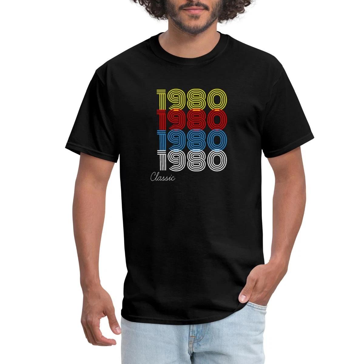 Vintage 1980 Birthday Men s T-Shirt XXXL