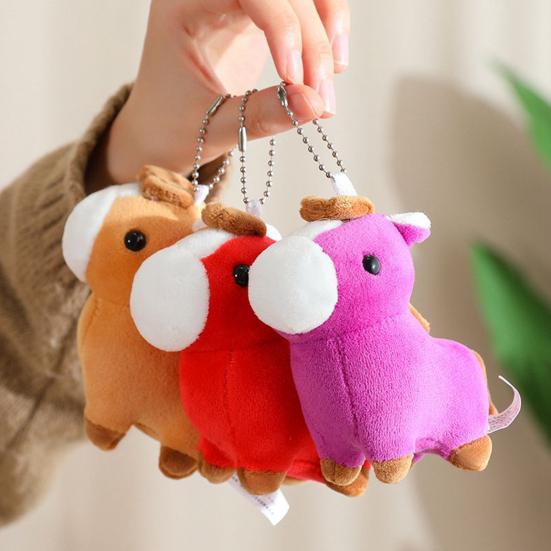 Horse Plush Pendant Soft Stuffed Animal Bag Charm Cartoon Horse Figurine