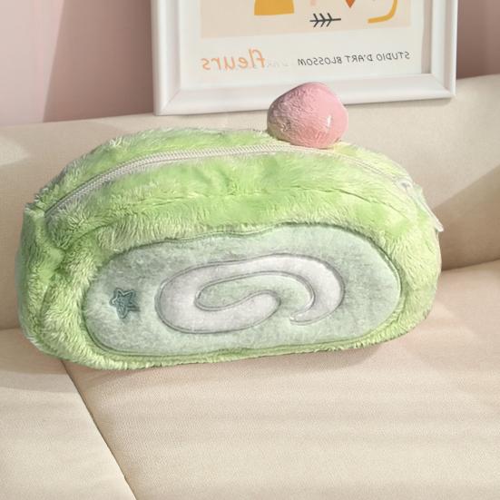 Plush Pencil Case Large Capacity Stationery Bag Zipper Pencil Storage Box Cute Makeup Bag Gift for Friends