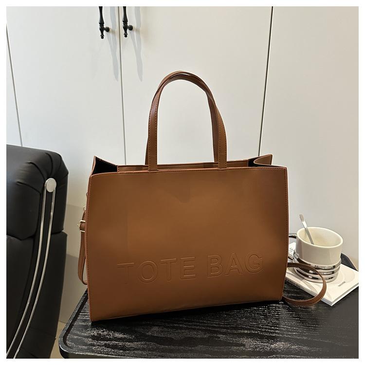 Texture Large Capacity  New Fashion Retro Shoulder Crossbody Portable Tote Bag Women