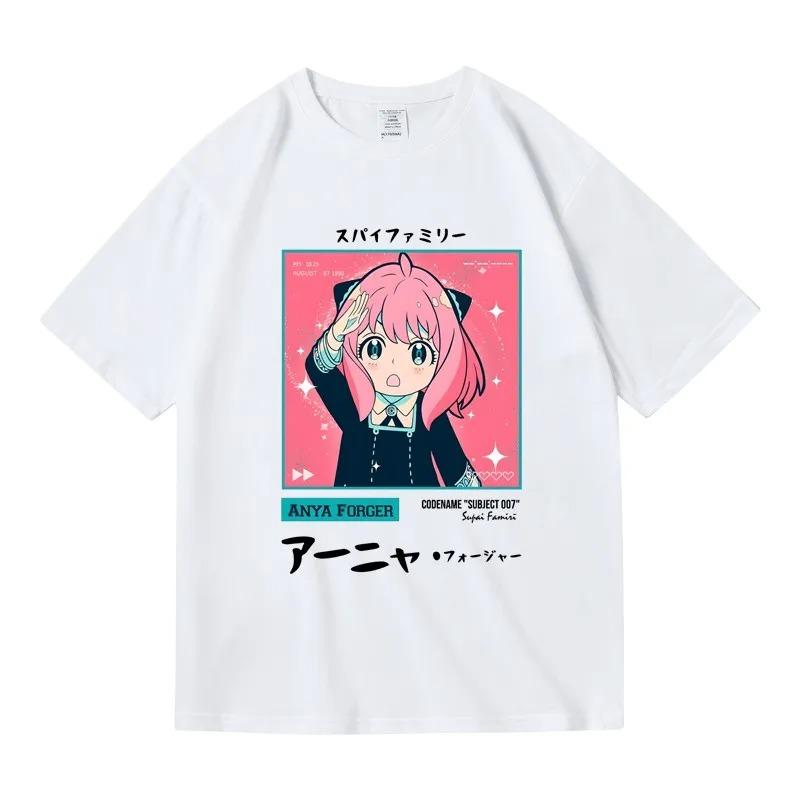 Spy x Family Anya Forger Salute Pose Print T-Shirt | Unisex Cotton Casual Short Sleeve Anime Streetwear Top 4XL