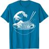 Ramen Wave Graphic T-Shirt Men Women Casual Pure Cotton Breathable Summer Tee