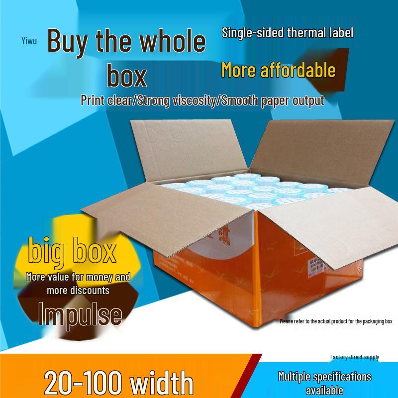 Thermal Self-Adhesive Barcode Labels: 60x40mm, 20-100 Blank Labels per Box