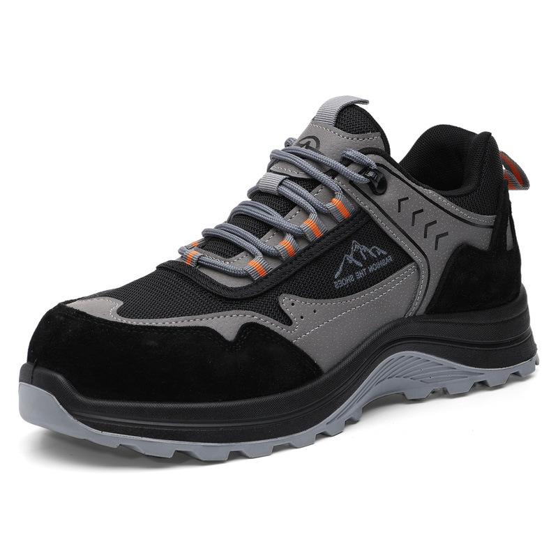 New Labor Insurance Shoes Men's Summer Breathable Fashion Anti-piercing Safety Shoes Steel Bag Head Anti-smashing Comfortable Work Shoes