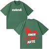 Rapper Melendi Tour Print 2026 Tshirt Unisex Unisex Hip Hop Tshirt Summer Shortsleeved Loose Casual Cotton Aesthetic Trend Tshirt