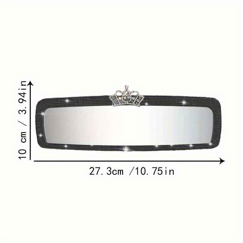 1Pc Chic Crystal-Encrusted Car Makeup Mirror - Ultra-Thin, Sunshade Design for All Vehicles, Durable ABS Plastic