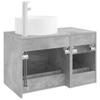 Bathroom Furniture Set 2 Pieces Concrete Grey Engineered Wood