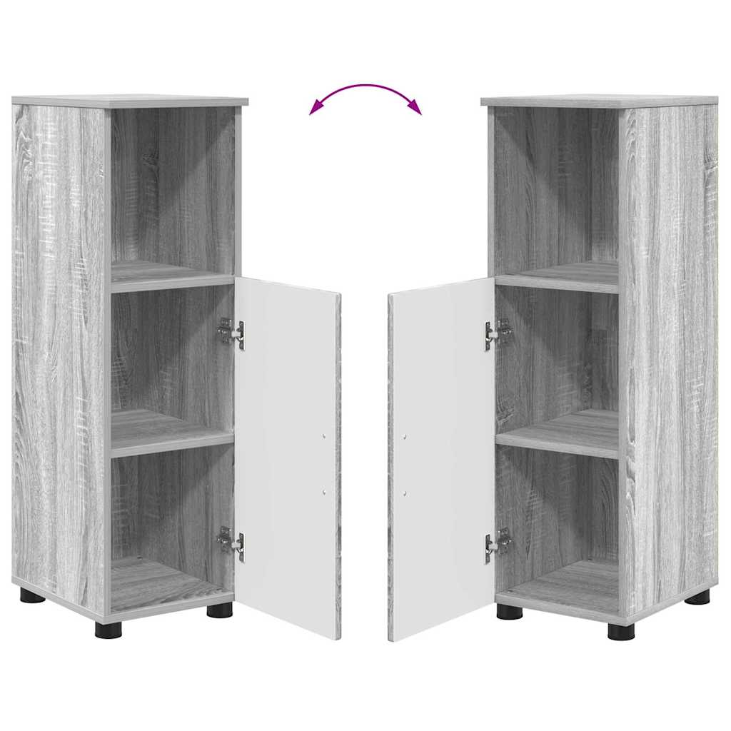 Bathroom Cabinet with Storage Grey Sonoma 30 x 35 x 95 cm