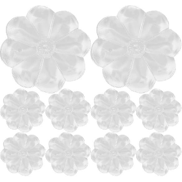 

10 Pcs Door Stopper Wall Protector: Clear Self Adhesive Rubber Door Bumpers - 1.89“ Flower Shape Shock Absorbers - Cute Door Stoppers Door - Self 4.8X4.8cm прозорий