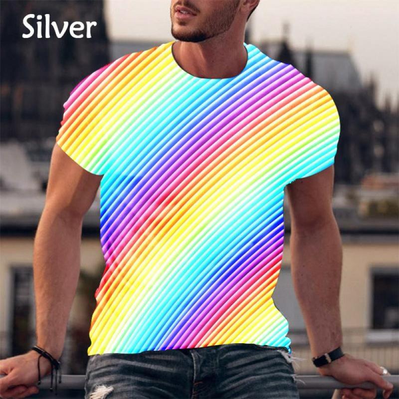 Fashion Vertigo Hypnotic 3d Printing T Shirt Men's Street Short Sleeve Hip-hop Style Cool T-shirt