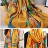 Gardenia Brocade Women's Versatile Scarf: Decorative Shawl, Sun Protection, Beach Towel