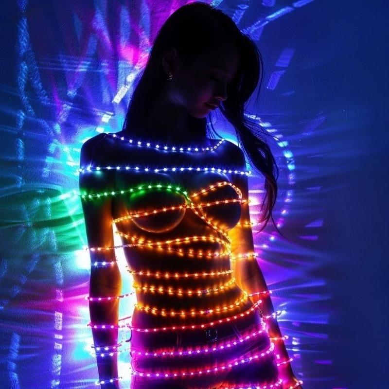 RGBIC USB 5V LED Sting Light Bluetooth Music APP WS2812 Programmable DIY Fairy Lights Birthday Party Garland Christmas Decor