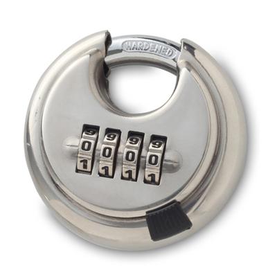 Stainless Steel Round Combination 4 Digit Password Lock Door Security Padlock