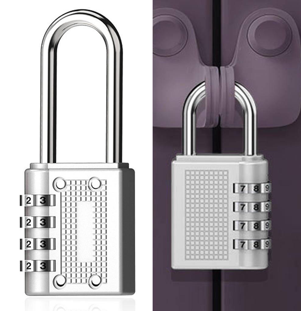 4 Digit Combination Lock Zinc Alloy Mechanical Number Password Hanging Lock for Storage Cabinet