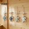 Resin Turtle Wall Hanging Lighted Wooden Sea Decor, Beachy Decor with Warm LEDs, Ornament Luminous Coastal Nautical for Balcony Porch & Beach