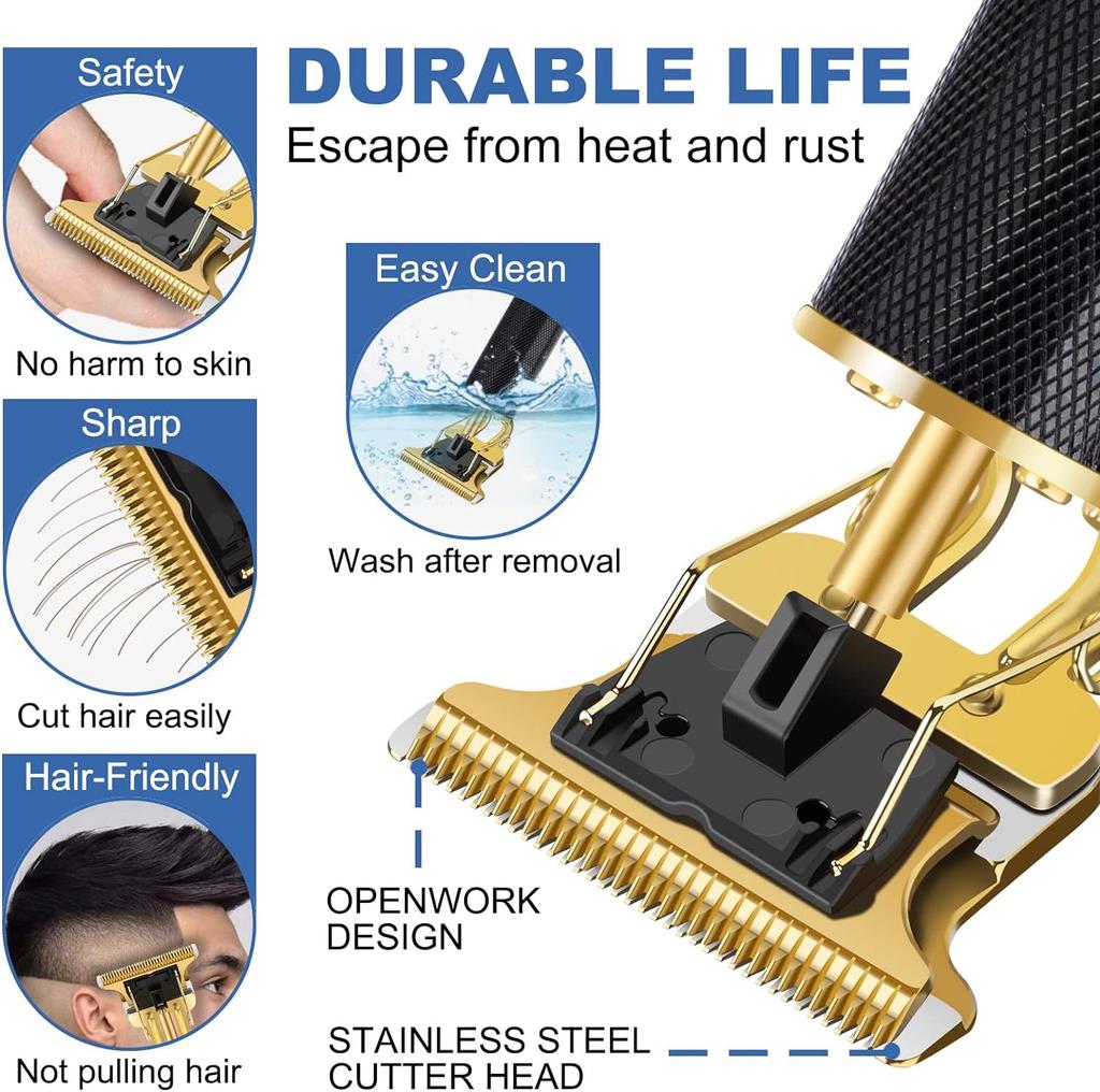 Herren T9 Vintage Haarschneider Professioneller Haarschneider Friseur Tragbare Haarschneidemaschine/Haarschneider Zubehör