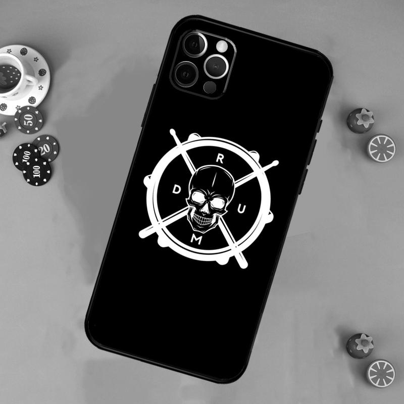 Musical Drum Drumsticks Drummers Phone Case For iPhone 17 Air 16 15 14 13 11 12 Pro Max 13 12 mini 15 16 Plus 16e Cover Funda