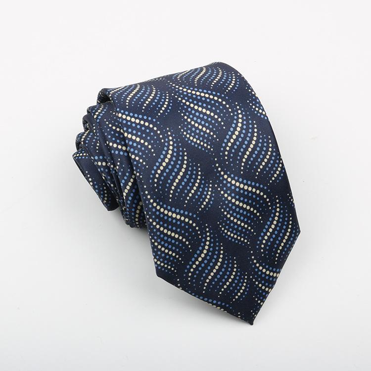 Printed Men'S Tie, Pattern Imitation Silk, High-End Retro Trendy Suit, Banquet Host Width 8Cm Hand-Made