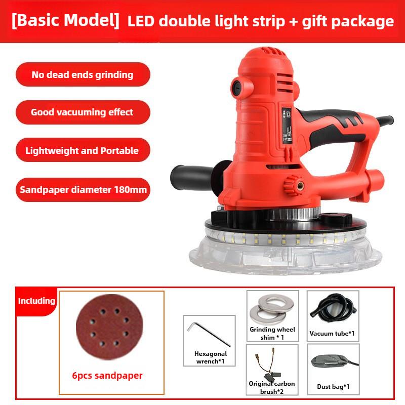 7-inch Handheld Wall Polishing Machine Multifunctional Grinding Wall Putty Polisher Portable Electric Drywall Sander