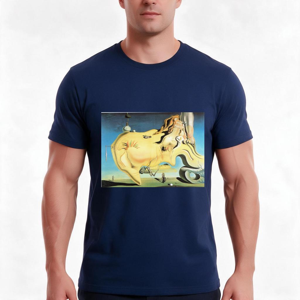 Salvador Dali Great Masturbator Surrealism Famous Paintings Tshirt Summer Casual Cotton Tee Oversized Streetwear Tops