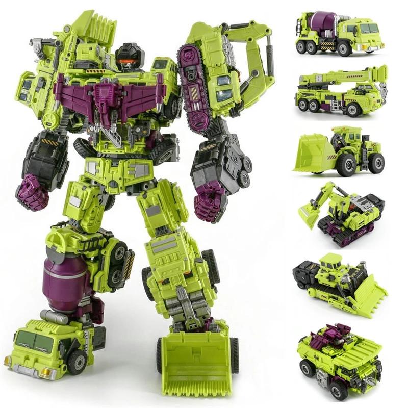 JINBAO 6 IN 1 Latest Devastator Toy Transformation KO G1 Robot Car Oversize 50CM Action Figure Excavator Hook Model Kid Adult Present