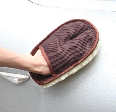 Super Soft Lambswool Car Wash Mitt Deep Pile Car Cleaning Glove Wash Wax Clean