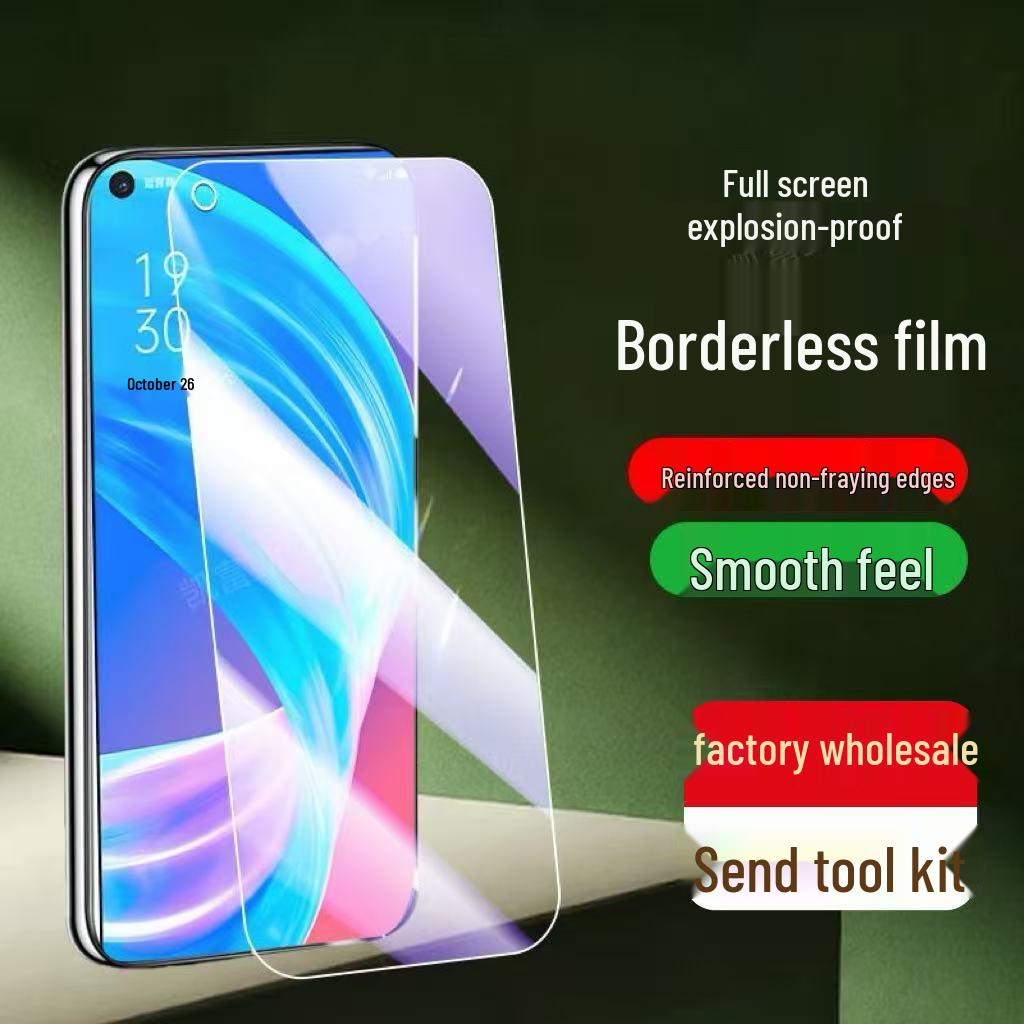 OPPO A72/A73/A74 Tempered Glass Screen Protector, Full Coverage, Drop-Proof, Anti-Blue Light