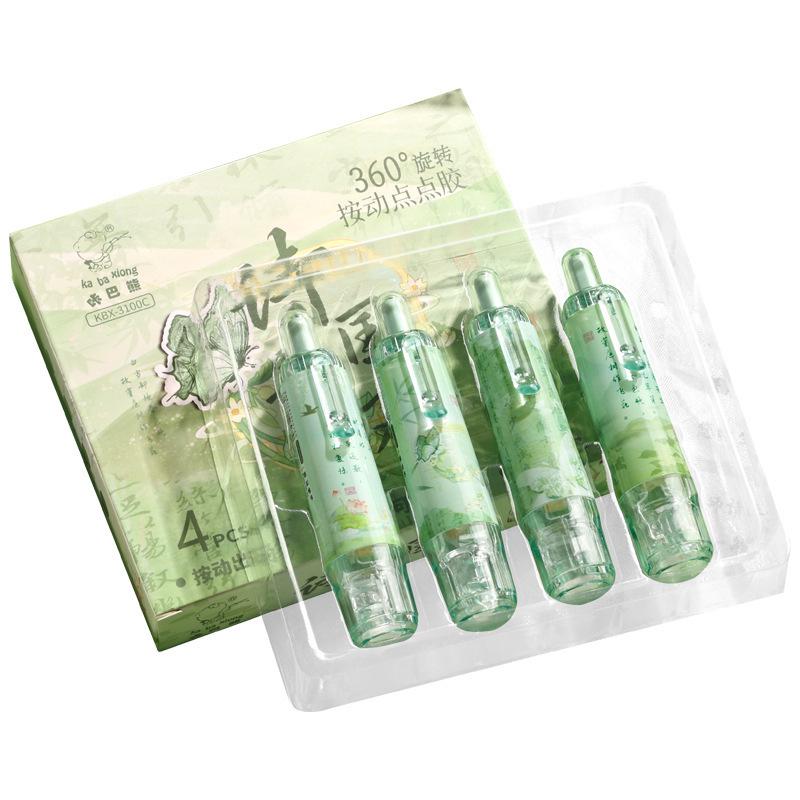 Transparent, Mark-Free, Double-Sided Adhesive Pen with Refillable Glue for Kids' Crafts