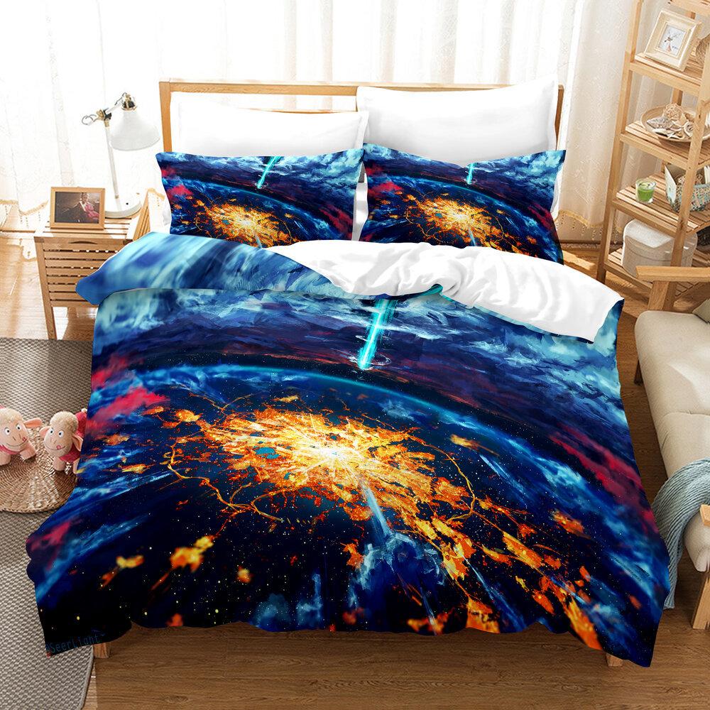 Dream Landscape 3D Digital Printing Three-Piece Quilt Cover Sheet Kit