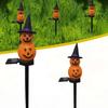 Halloween Pathway Lights Solar Powered Pumpkin Ghost Light Garden Stake Lights Waterproof LED Walkway Lights