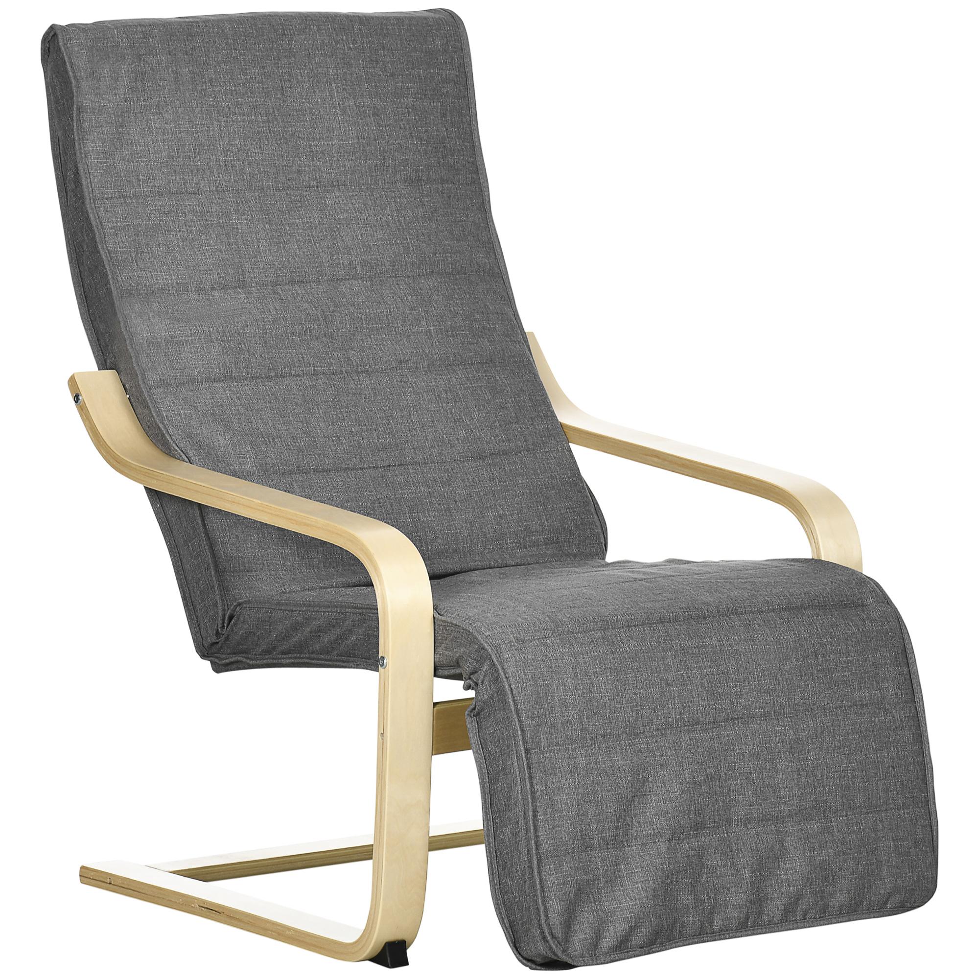 Accent Chair, Recliner with Adjustable Footrest