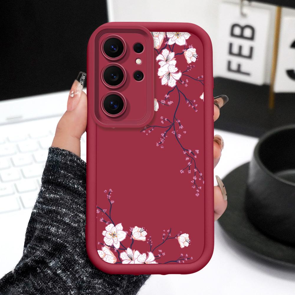Spring Flowers Phone Case For Samsung Galaxy S26 S25 S24 FE Plus Ultra 5G Staircase Soft Cover