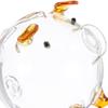 Transparent Glass Piggy Bank Decorative Pig Money Pot Desktop Saving Jar Clear Coin Storage Box Glass Piggy Bank