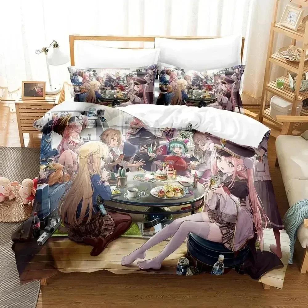 Luxury New 3D Print Anime Game Heaven Burns Red Bedding Set Duvet Cover Bed Set Quilt Cover Pillowcase Queen Boys Adult Bedding