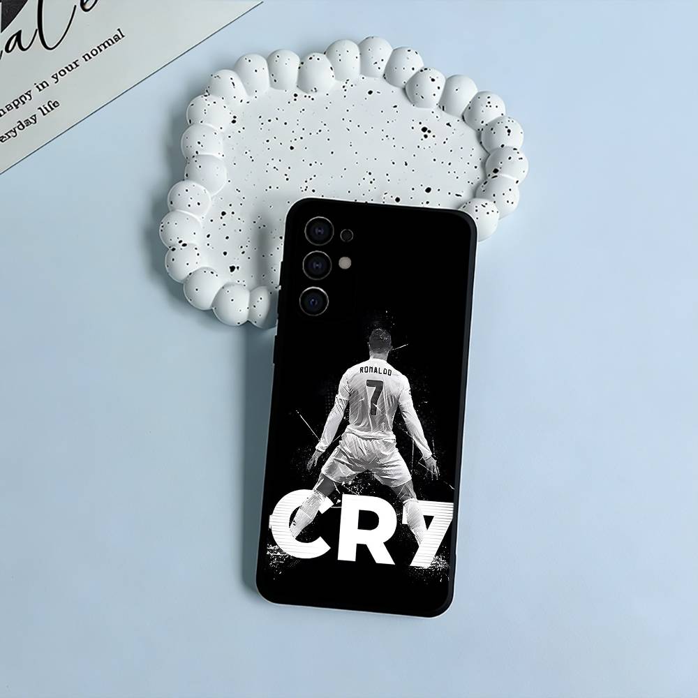 C-R-7 Ronaldo Phone Case For Samsung S25,S24,S21,S22,S23,S30,Ultra,S20,Plus,Fe,Lite,Black Soft Silicone