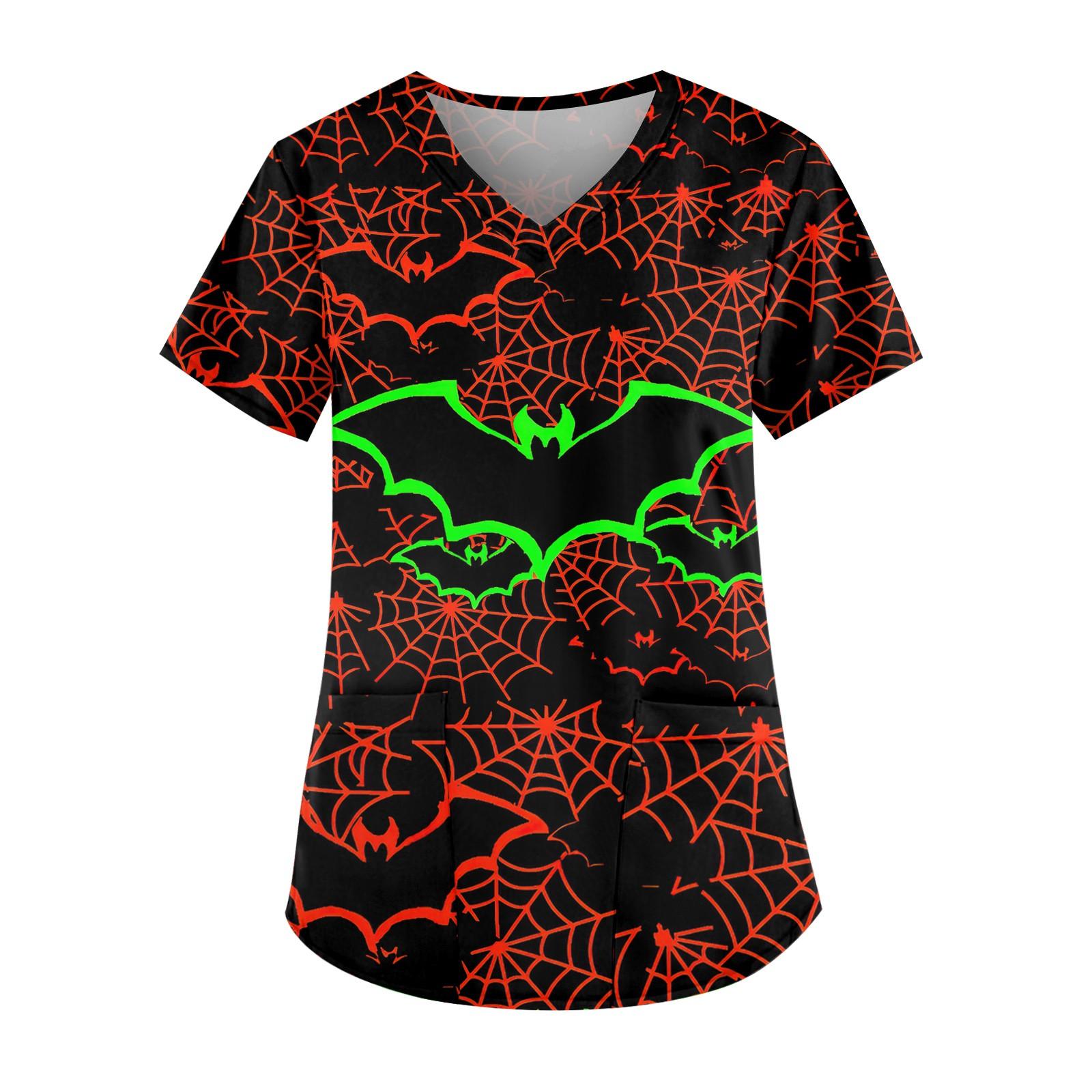 

Женские модные повседневные топы с v-образным вырезом и защитная спецодежда с принтом XXL красный