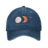 Spain Total Solar Eclipse  Baseball Cap for Unisex Women Distressed Denim Snapback Hat Astronomy Sun Outdoor Travel Adjustable