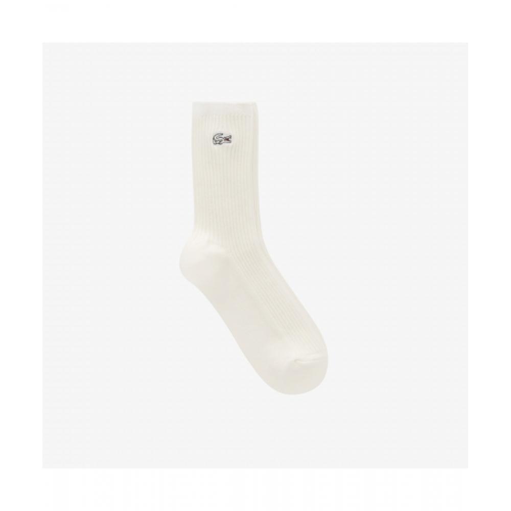 

LACOSTE Women s Lip Tissue Mid Calf Socks [Off White]