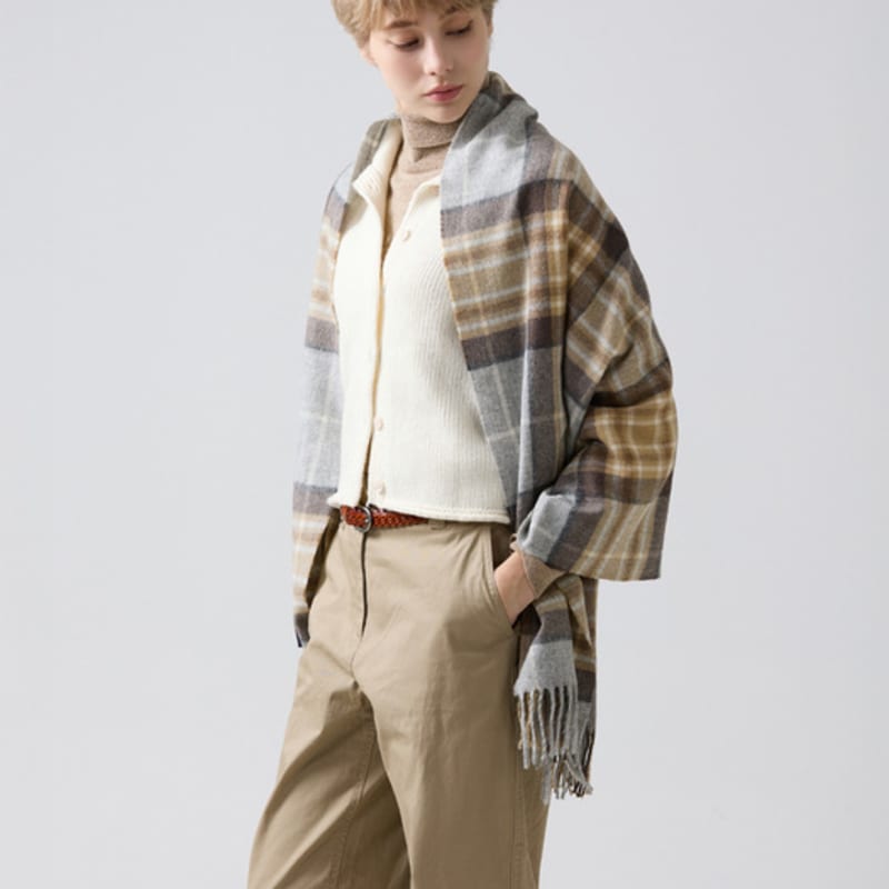 ABRAHAM MOON Merino Wool Shawl 70cm - McKellar