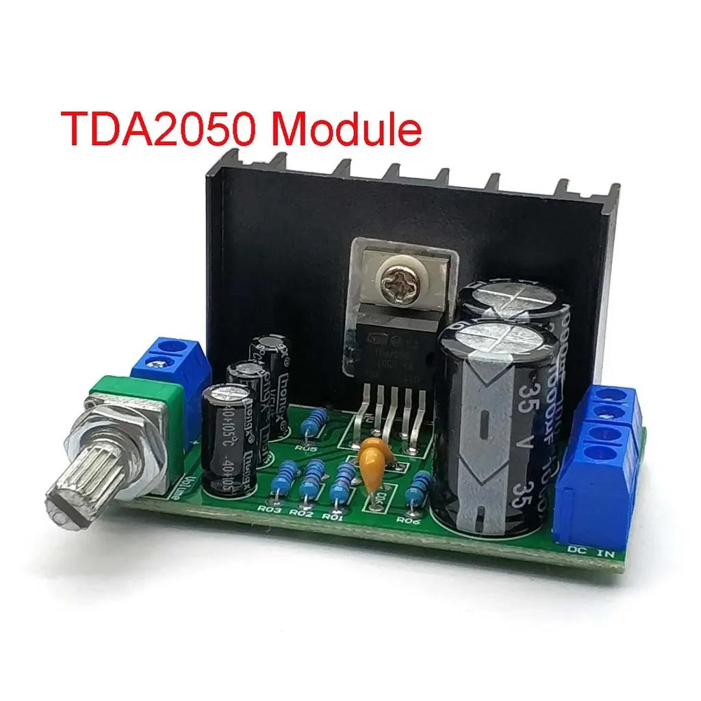 TDA2050 Mono Lyd Effektforsterkerkort Modul DC/AC 12-24V 5W-120W 1-Kanal