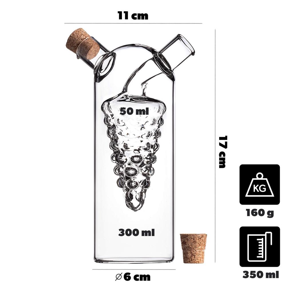 KADAX bottle for oil and vinegar 300 ml + 50 ml