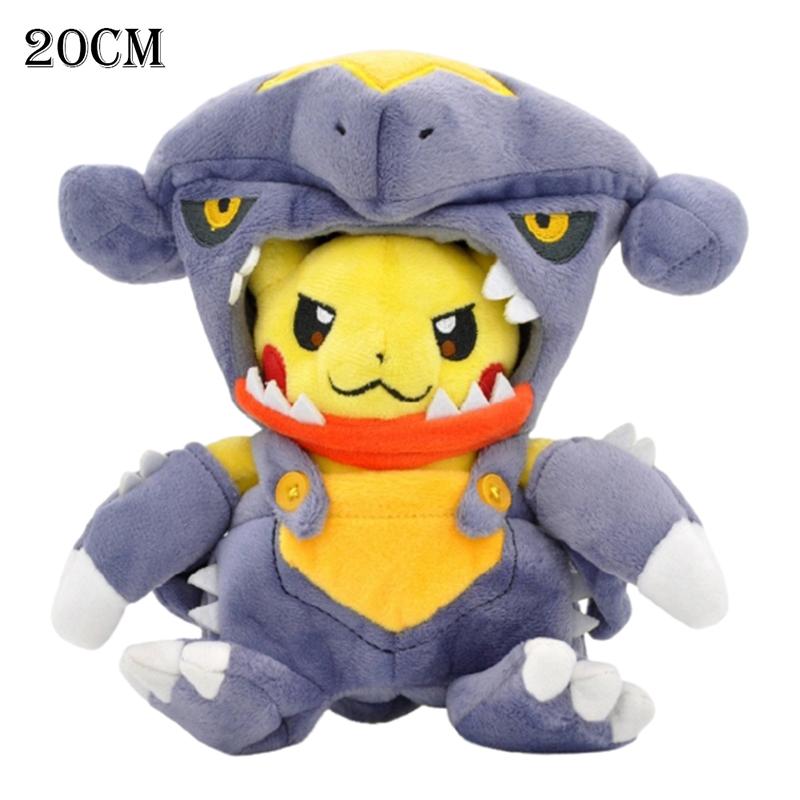 Pikachu Cosplay Cos Eevee Plush Toys Pikachu Peluche Garchomp Tyranitar Lucario Rayquaza Morpeko Gengar Plushies Stuffed Doll