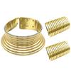 Stylish Golden Necklace Set Inspired by Long Neck Tribe Trend Setting Ethnic Choker and Ear Pendant Set for Fashionistas