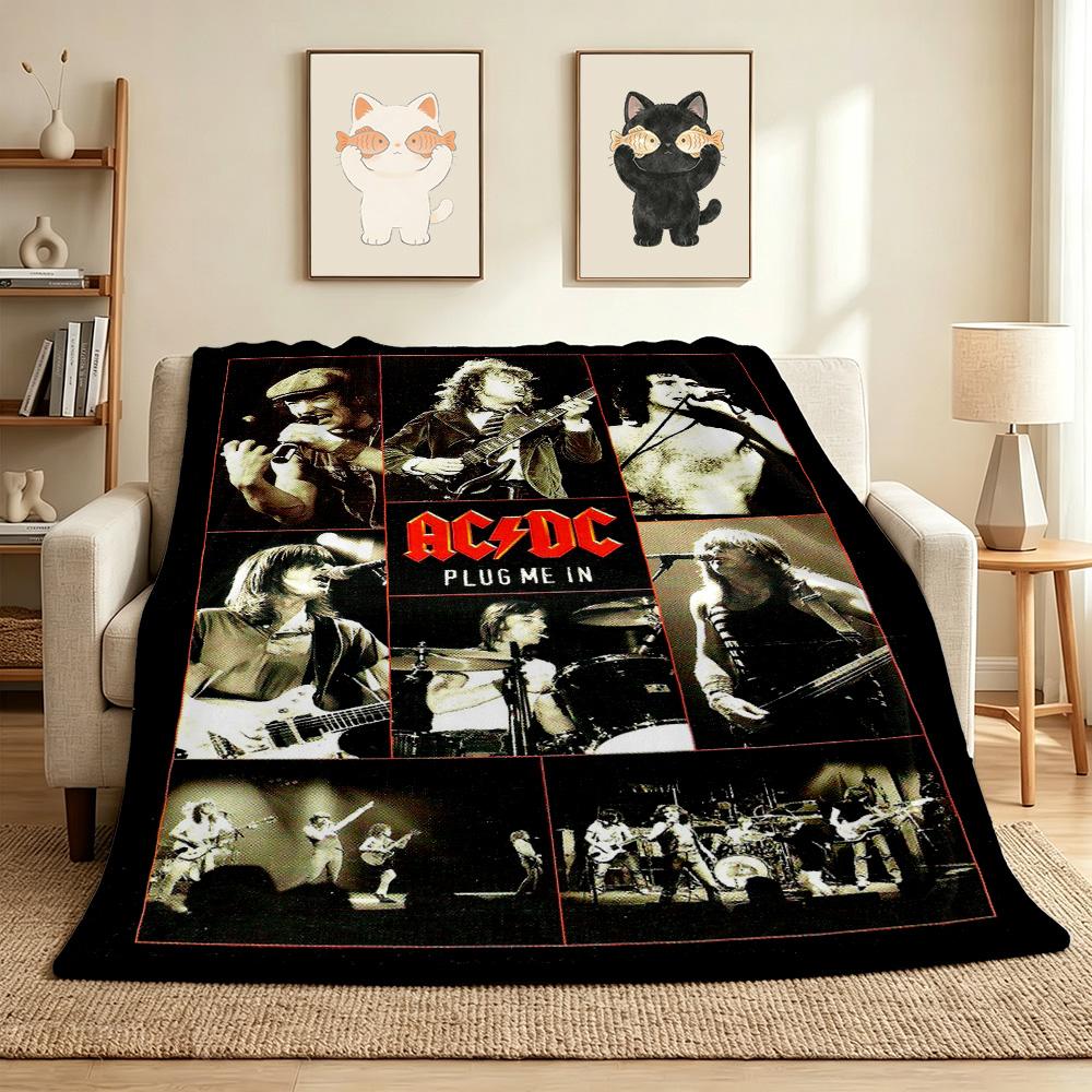 Coperta di Flanella Acdc Coperta da Divano Morbida Calda Letto Divano Campeggio Auto Decorazione Casa Regalo di Natale Unico C930257