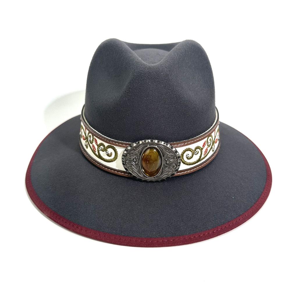Men And Women Peach Top Western Cowboy Hat Style Jazz Hat Big Edge Top Hat